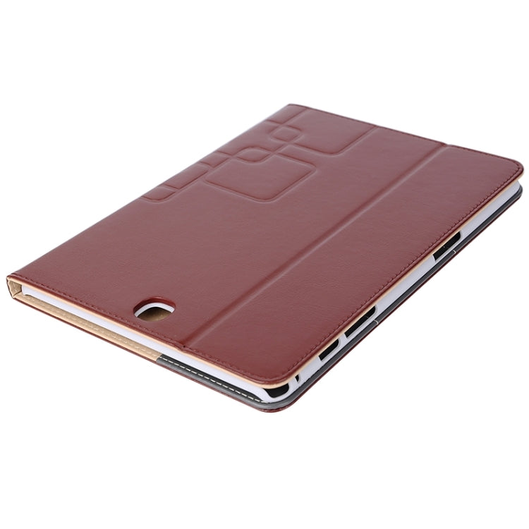 9.7inch Crazy Horse and Lattice Texture Leather Case with Holder & Card Slots for Galaxy Tab A 9.7 / T550