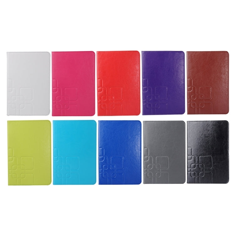 9.7inch Crazy Horse and Lattice Texture Leather Case with Holder & Card Slots for Galaxy Tab A 9.7 / T550