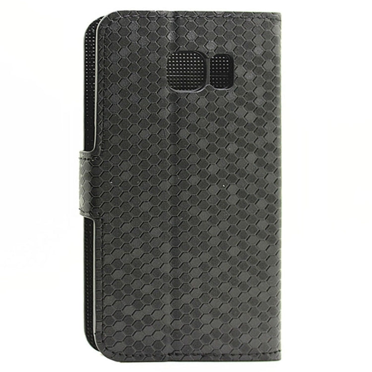Diamond Texture Horizontal Flip Magnetic Buckle Leather Case with Card Slots & Holder for Galaxy S6 Edge