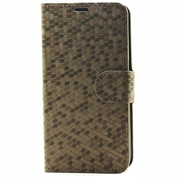 Diamond Texture Horizontal Flip Magnetic Buckle Leather Case with Card Slots & Holder for Galaxy S6 Edge