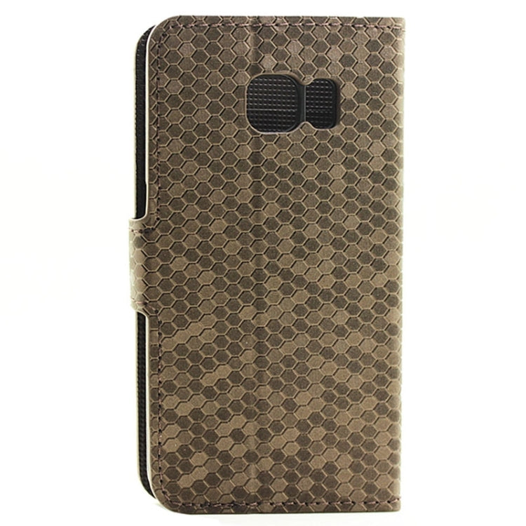 Diamond Texture Horizontal Flip Magnetic Buckle Leather Case with Card Slots & Holder for Galaxy S6 Edge