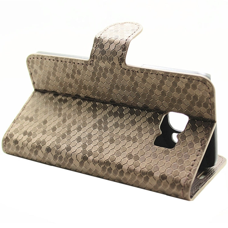 Diamond Texture Horizontal Flip Magnetic Buckle Leather Case with Card Slots & Holder for Galaxy S6 Edge