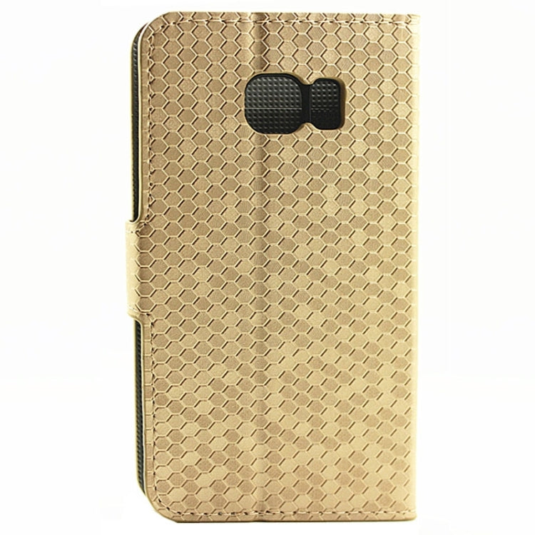 Diamond Texture Horizontal Flip Magnetic Buckle Leather Case with Card Slots & Holder for Galaxy S6 Edge
