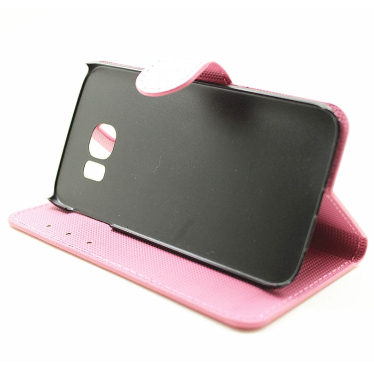 Diamond Texture Horizontal Flip Magnetic Buckle Leather Case with Card Slots & Holder for Galaxy S6 Edge