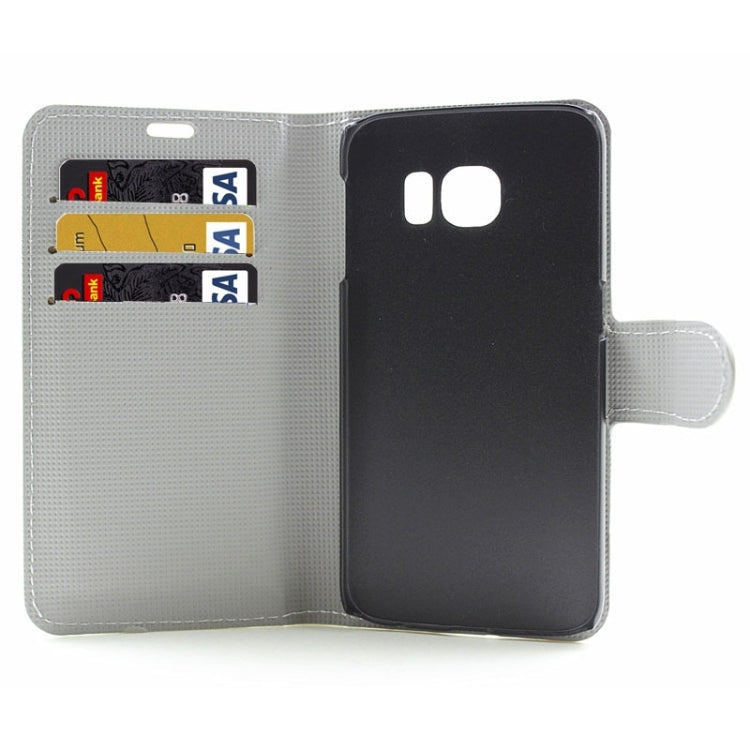 Diamond Texture Horizontal Flip Magnetic Buckle Leather Case with Card Slots & Holder for Galaxy S6 Edge