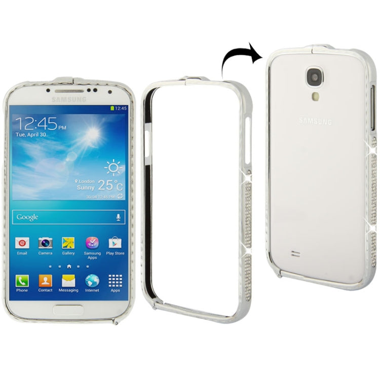 Luxury Diamond Encrusted Removable Metal Bumper Frame for Galaxy S IV / i9500