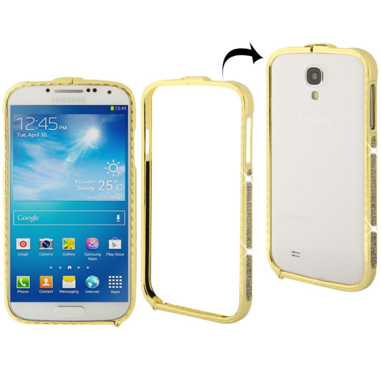 Luxury Diamond Encrusted Removable Metal Bumper Frame for Galaxy S IV / i9500