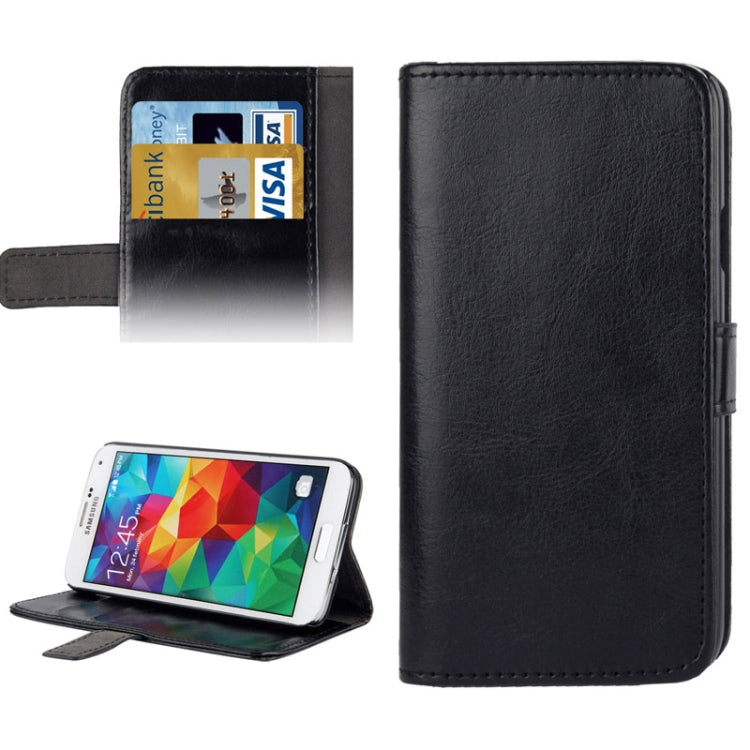 Crazy Horse Texture Leather Case with Credit Card Slot & Holder for Galaxy S5 / G900