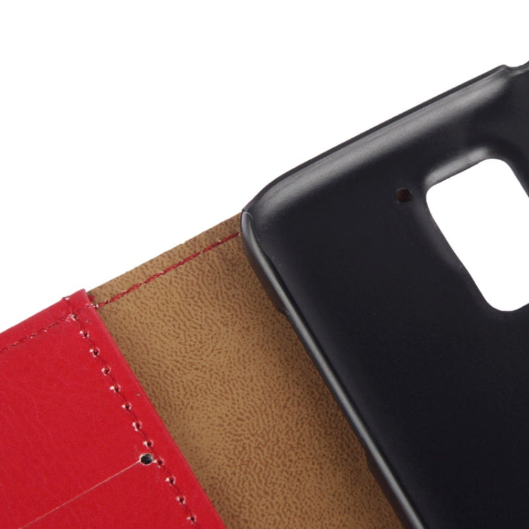 Crazy Horse Texture Leather Case with Credit Card Slot & Holder for Galaxy S5 / G900