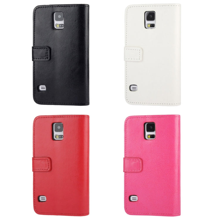 Crazy Horse Texture Leather Case with Credit Card Slot & Holder for Galaxy S5 / G900