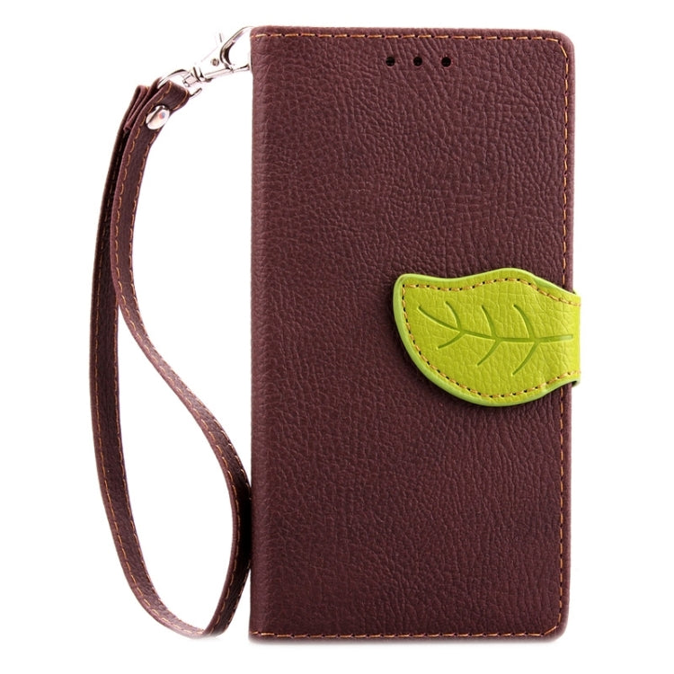 Leaf Magnetic Snap Litchi Texture Horizontal Flip Leather Case with Card Slots & Wallet & Holder & Lanyard for Galaxy A5 / A500