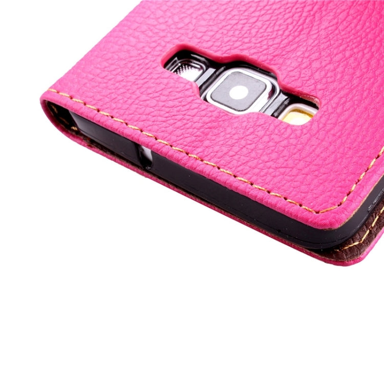 Leaf Magnetic Snap Litchi Texture Horizontal Flip Leather Case with Card Slots & Wallet & Holder & Lanyard for Galaxy A7 / A700