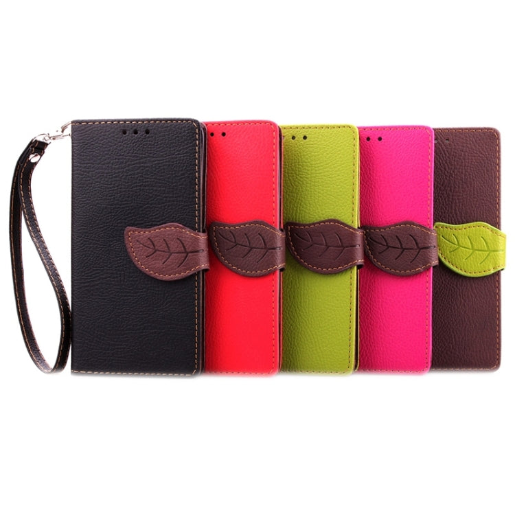 Leaf Magnetic Snap Litchi Texture Horizontal Flip Leather Case with Card Slots & Wallet & Holder & Lanyard for Galaxy A7 / A700