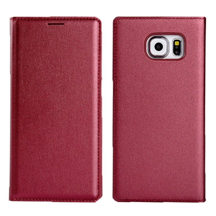 For Galaxy S6 Litchi Texture Horizontal Flip Leather Case with Card Slots