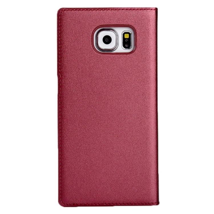 For Galaxy S6 Litchi Texture Horizontal Flip Leather Case with Card Slots