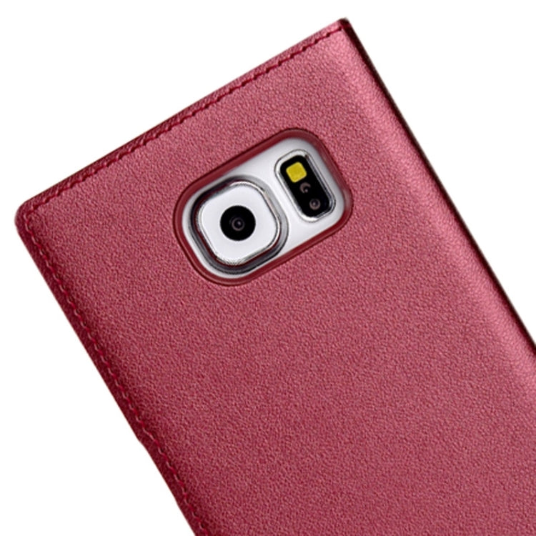 For Galaxy S6 Litchi Texture Horizontal Flip Leather Case with Card Slots