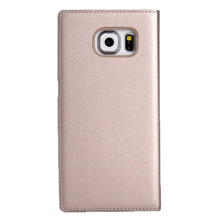 For Galaxy S6 Litchi Texture Horizontal Flip Leather Case with Card Slots