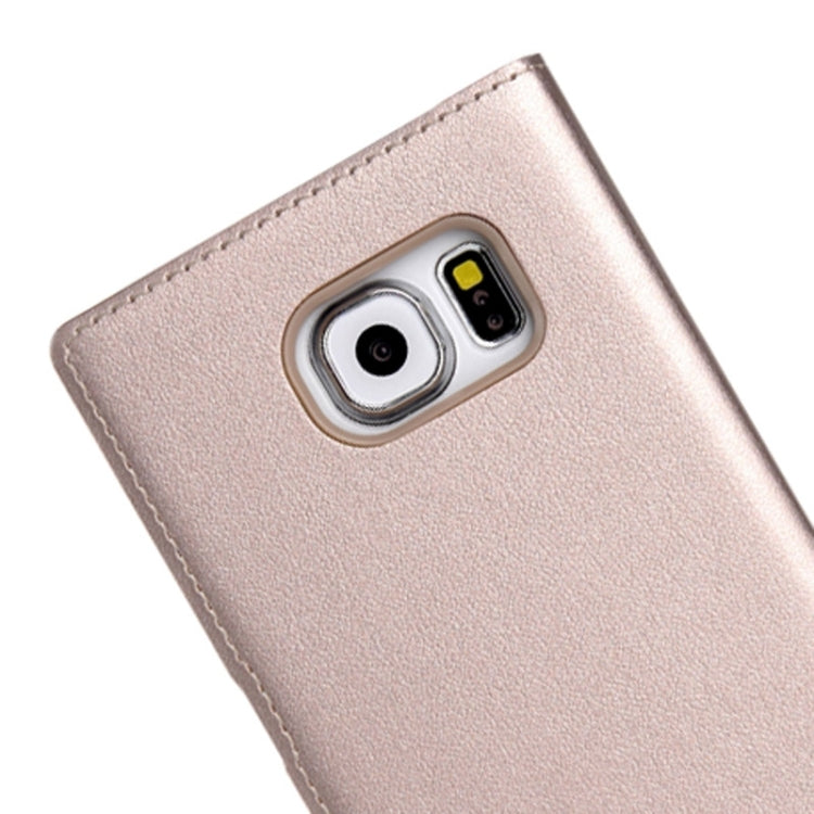 For Galaxy S6 Litchi Texture Horizontal Flip Leather Case with Card Slots
