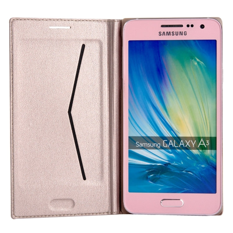 Litchi Texture Horizontal Flip Leather Case with Card Slots for Galaxy A3 / A300