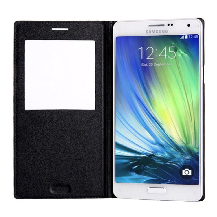 Litchi Texture Horizontal Flip Leather Case with Call Display ID & Sleep / Wake-up Function for Galaxy A7