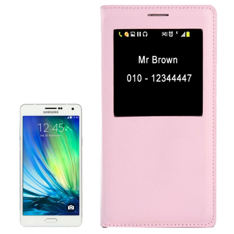 Litchi Texture Horizontal Flip Leather Case with Call Display ID & Sleep / Wake-up Function for Galaxy A7