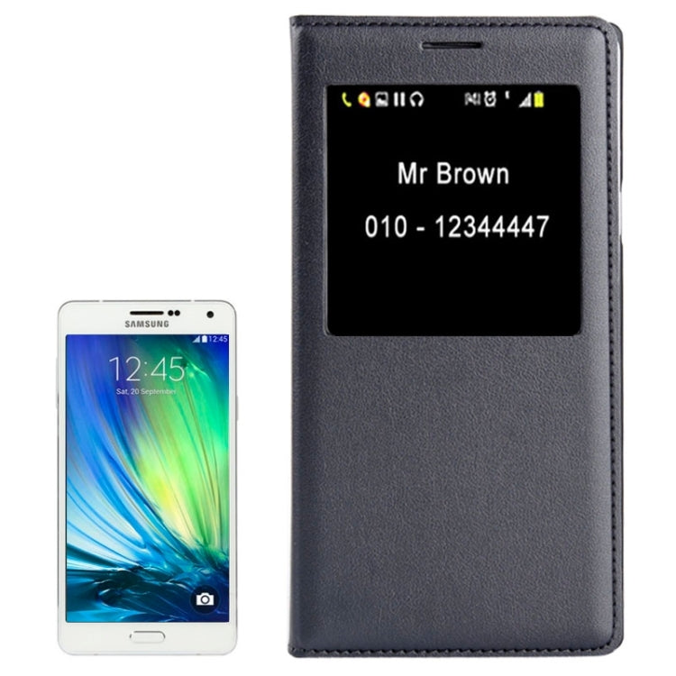 Litchi Texture Horizontal Flip Leather Case with Call Display ID & Sleep / Wake-up Function for Galaxy A7