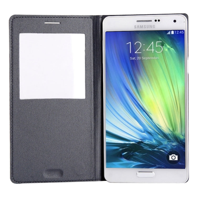 Litchi Texture Horizontal Flip Leather Case with Call Display ID & Sleep / Wake-up Function for Galaxy A7