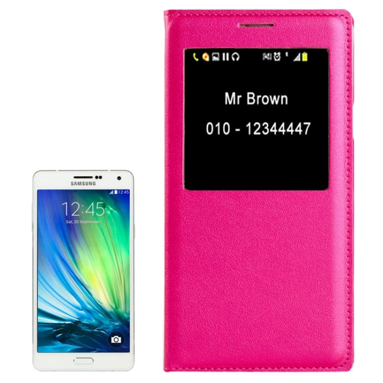 Litchi Texture Horizontal Flip Leather Case with Call Display ID & Sleep / Wake-up Function for Galaxy A7