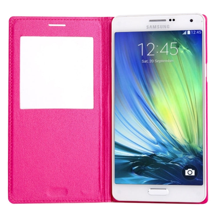 Litchi Texture Horizontal Flip Leather Case with Call Display ID & Sleep / Wake-up Function for Galaxy A7