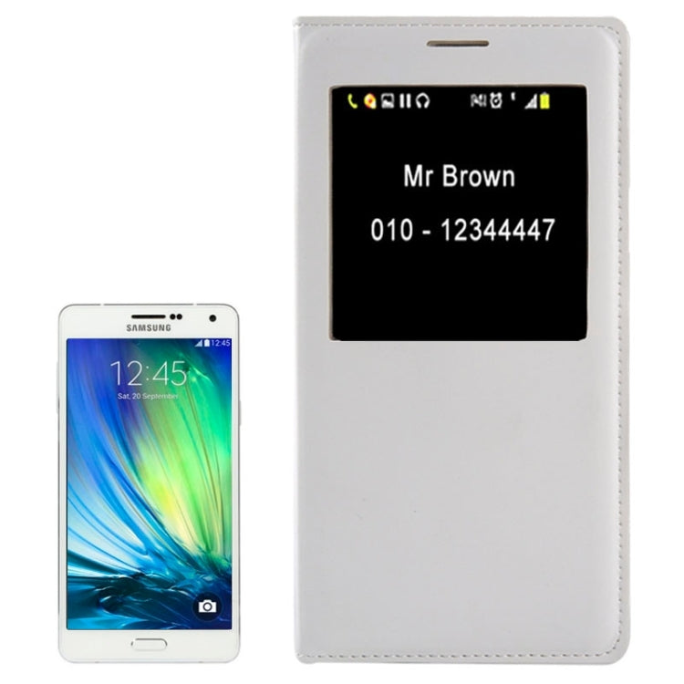 Litchi Texture Horizontal Flip Leather Case with Call Display ID & Sleep / Wake-up Function for Galaxy A7
