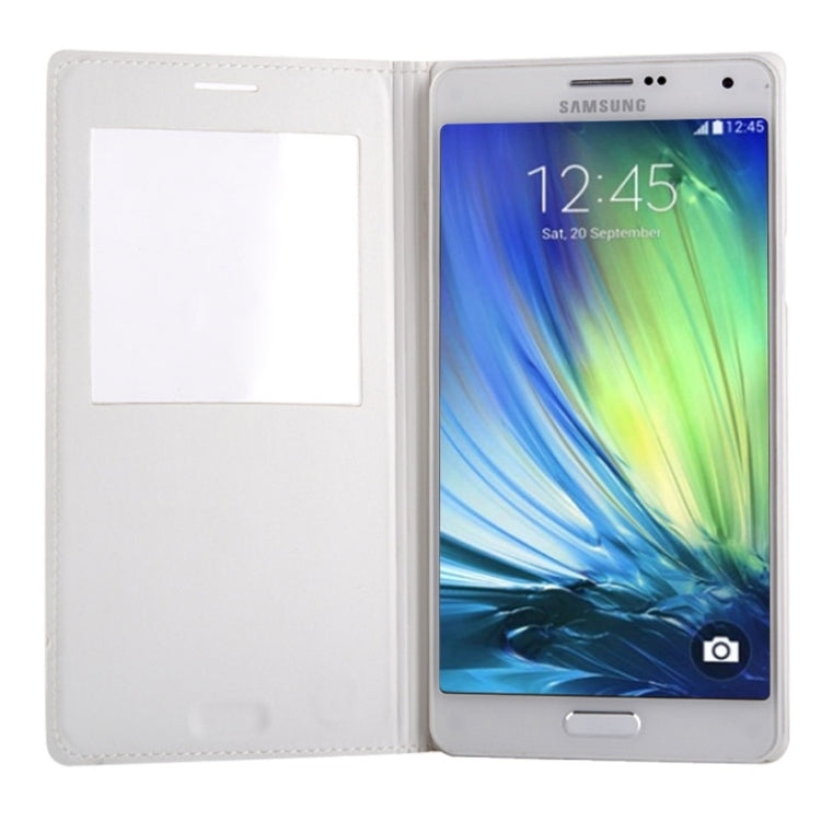 Litchi Texture Horizontal Flip Leather Case with Call Display ID & Sleep / Wake-up Function for Galaxy A7