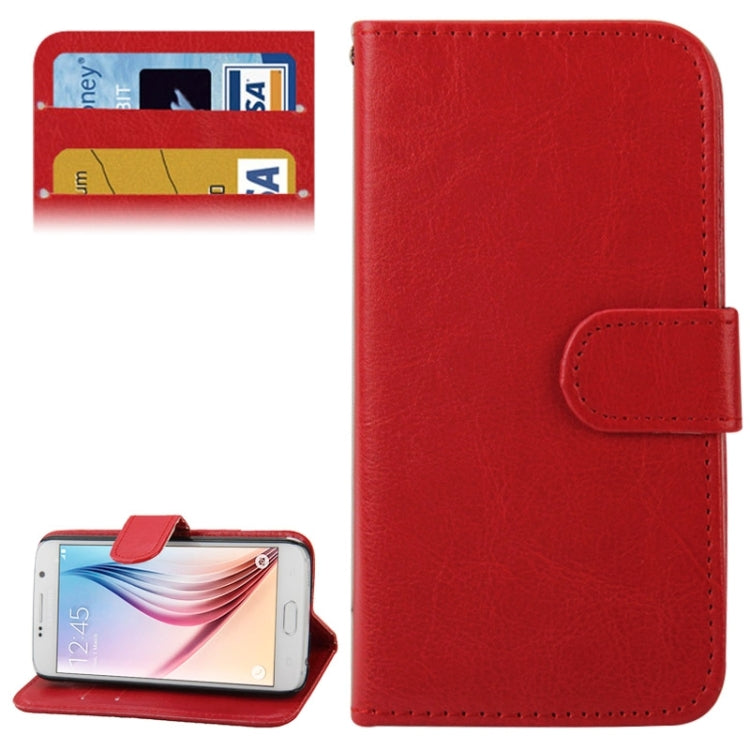 For Galaxy S6 / G920 Crazy Horse Texture Horizontal Flip Leather Case with Card Slots & Holder