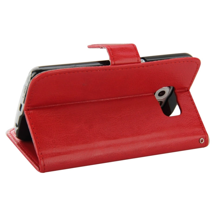 For Galaxy S6 / G920 Crazy Horse Texture Horizontal Flip Leather Case with Card Slots & Holder