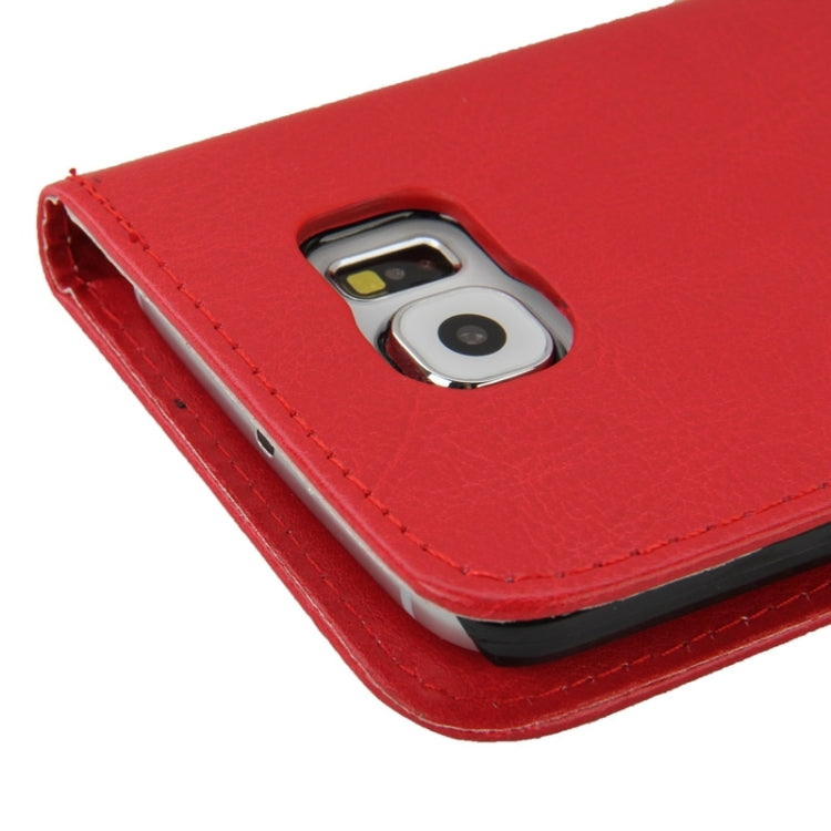 For Galaxy S6 / G920 Crazy Horse Texture Horizontal Flip Leather Case with Card Slots & Holder