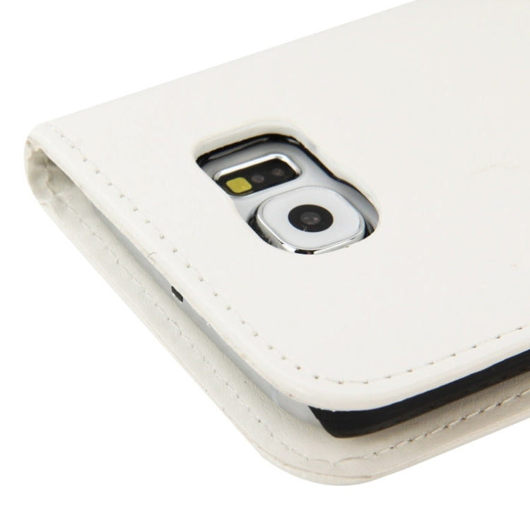 For Galaxy S6 / G920 Crazy Horse Texture Horizontal Flip Leather Case with Card Slots & Holder