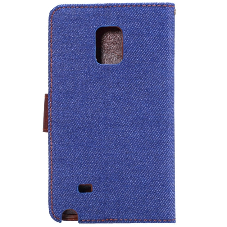 Denim Cloth Leather Case with Holder and Card Slots for Galaxy Note Edge / N915