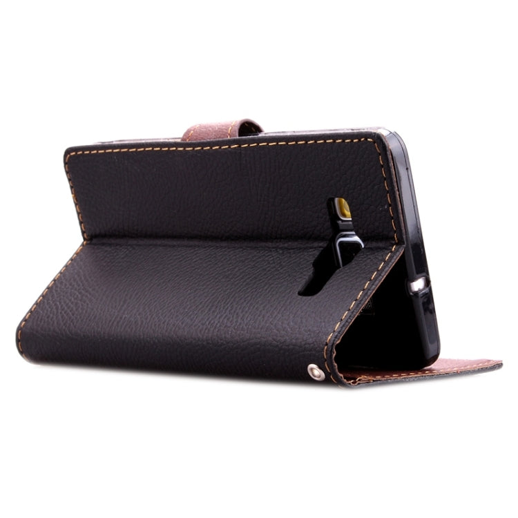 Leaf Magnetic Snap Litchi Texture Horizontal Flip Leather Case with Card Slots & Wallet & Holder & Lanyard for Galaxy A3 / A300