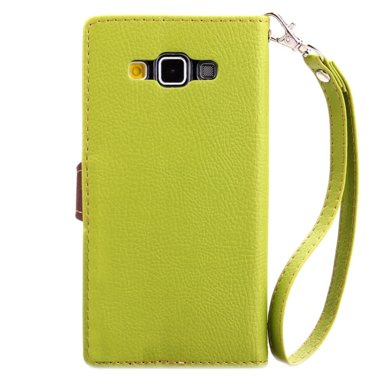 Leaf Magnetic Snap Litchi Texture Horizontal Flip Leather Case with Card Slots & Wallet & Holder & Lanyard for Galaxy A3 / A300