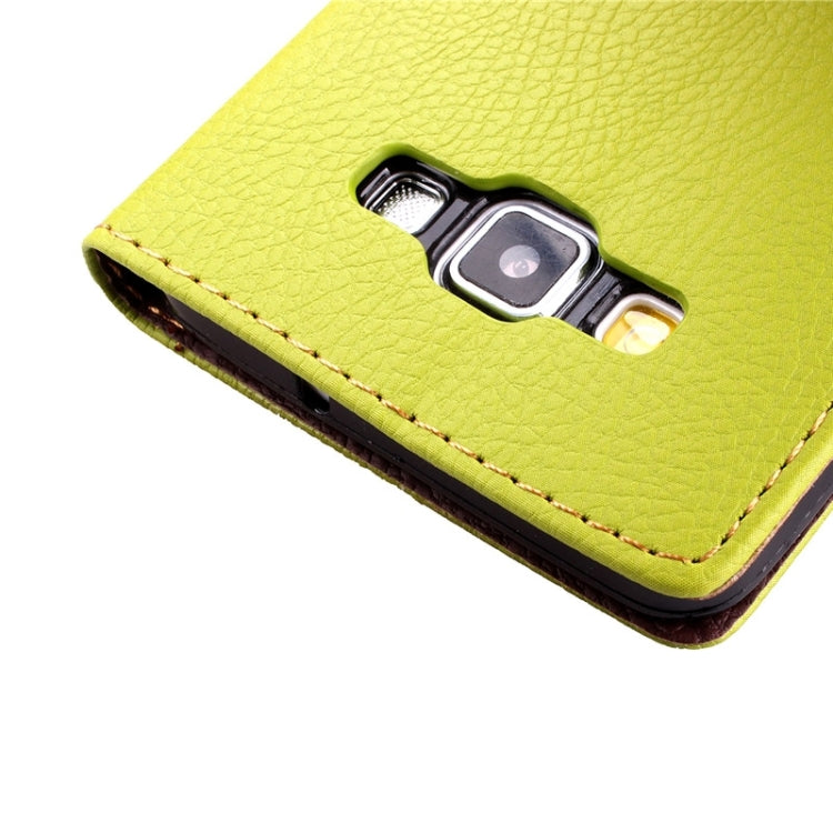 Leaf Magnetic Snap Litchi Texture Horizontal Flip Leather Case with Card Slots & Wallet & Holder & Lanyard for Galaxy A3 / A300