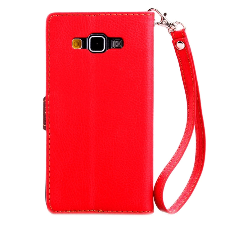 Leaf Magnetic Snap Litchi Texture Horizontal Flip Leather Case with Card Slots & Wallet & Holder & Lanyard for Galaxy A3 / A300
