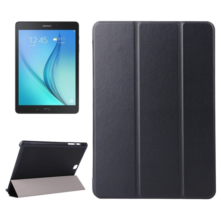 Karst Texture Leather Case with 3-folding Holder for Galaxy Tab A 9.7 / T550 / T555