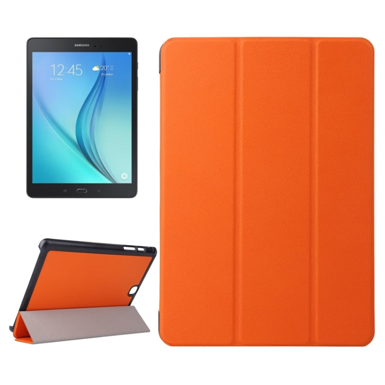 Karst Texture Leather Case with 3-folding Holder for Galaxy Tab A 9.7 / T550 / T555