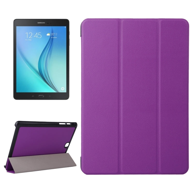 Karst Texture Leather Case with 3-folding Holder for Galaxy Tab A 9.7 / T550 / T555