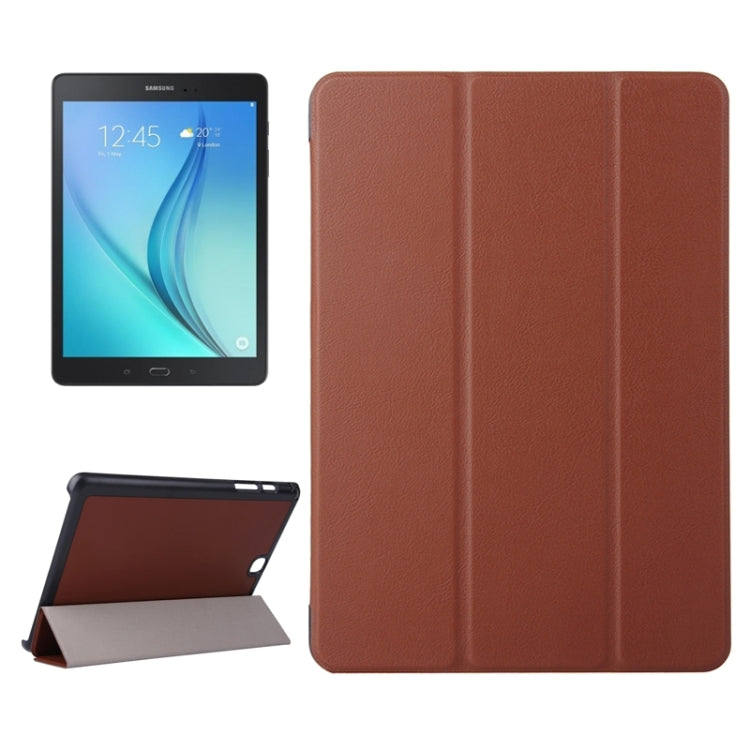 Karst Texture Leather Case with 3-folding Holder for Galaxy Tab A 9.7 / T550 / T555