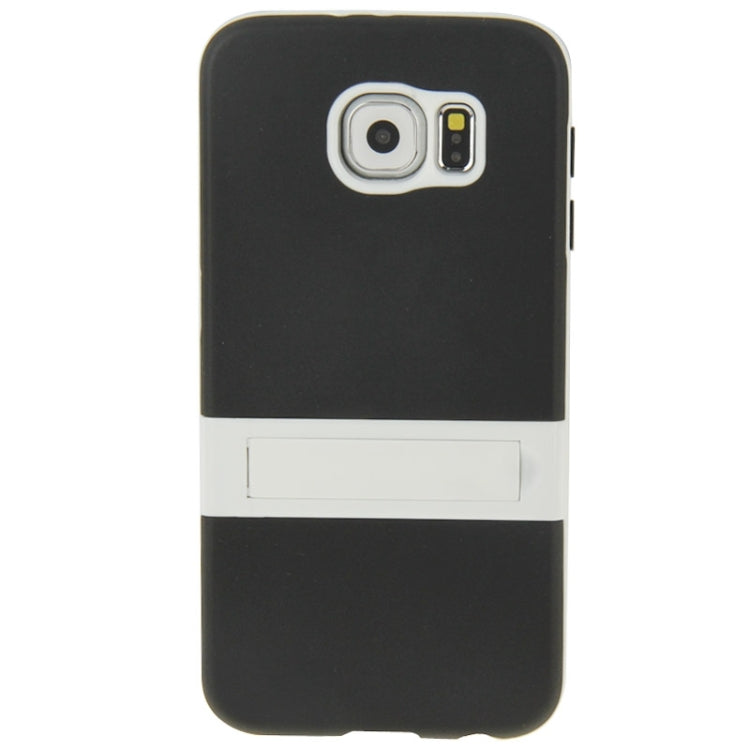 For Galaxy S6 / G920 Frosted Surface TPU Protective Case with Plastic Holder