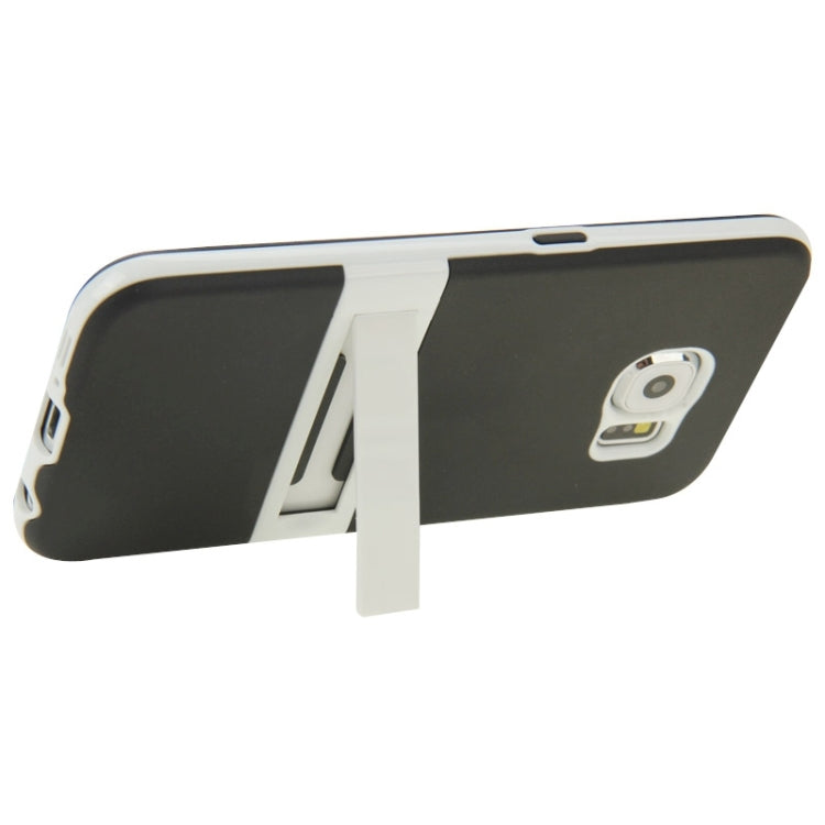 For Galaxy S6 / G920 Frosted Surface TPU Protective Case with Plastic Holder