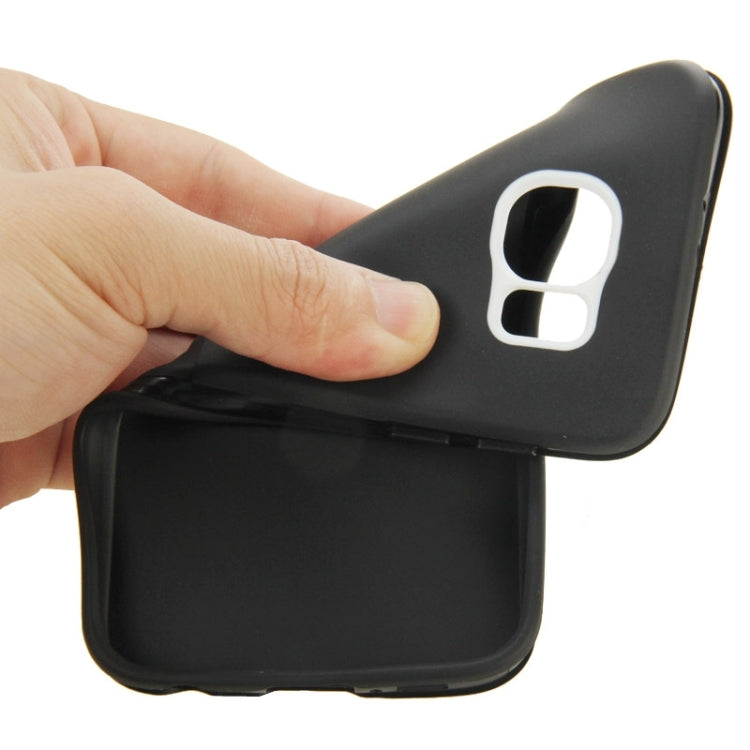For Galaxy S6 / G920 Frosted Surface TPU Protective Case with Plastic Holder
