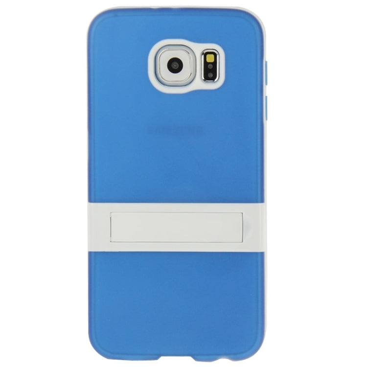 For Galaxy S6 / G920 Frosted Surface TPU Protective Case with Plastic Holder