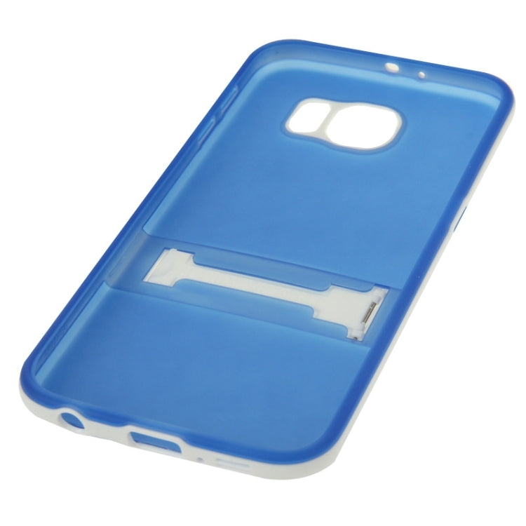 For Galaxy S6 / G920 Frosted Surface TPU Protective Case with Plastic Holder