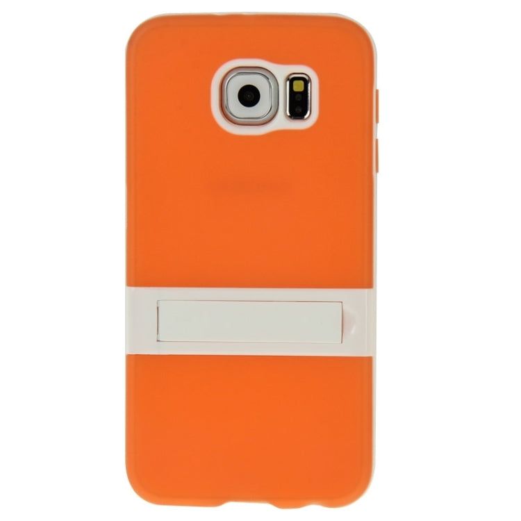 For Galaxy S6 / G920 Frosted Surface TPU Protective Case with Plastic Holder